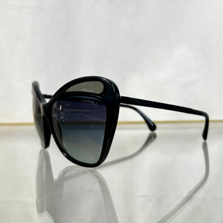 CHANEL 5377 501/56 Black Acetate Oversized Sunglasses