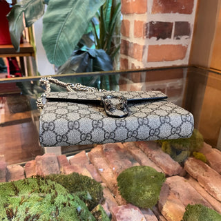 GUCCI Dionysus GG Web Canvas Wallet On Chain Crossbody