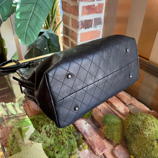 CHANEL Urban Shopping Small Black Grained Vegetal Calfskin Tote