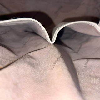 BRAHMIN Shoulder Bag Navy Blue Striped Leather Shoulder Bag