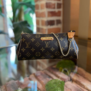 LOUIS VUITTON Eva Brown Monogram Canvas Clutch Bag