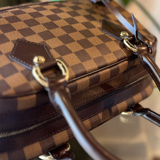 LOUIS VUITTON Duomo Damier Ebene Brown Canvas Satchel Bag