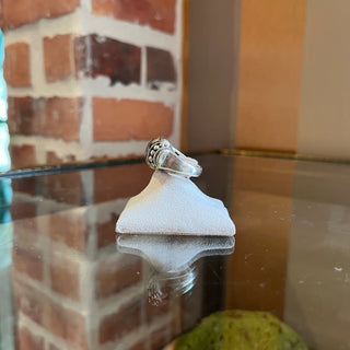 LAGOS Vintage Pink Quartz Sterling Silver Caviar Ring