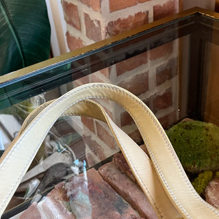 CHANEL Beige Quilted Leather Wild Stitch Flap Shoulder Bag