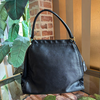 PRADA Black Leather Shoulder Bag