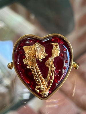 Versace Virtus Heart Double Ring