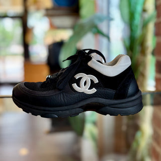 CHANEL Interlocking CC Logo Mesh Sneakers SZ 36.5