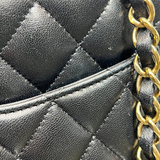 CHANEL Square Flap Mini Black Lambskin Quilted Shoulder Bag