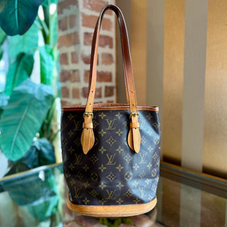 LOUIS VUITTON Vintage Petit Monogram Bucket Bag
