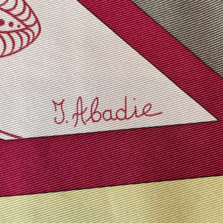 HERMES Gemometrie Cretase Silk Scarf