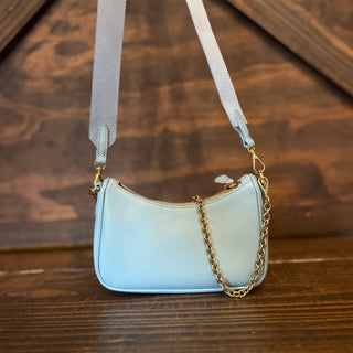 PRADA Re-Edition 2005 Mini Shoulder Bag Celeste Saffiano Lux Leather Bag