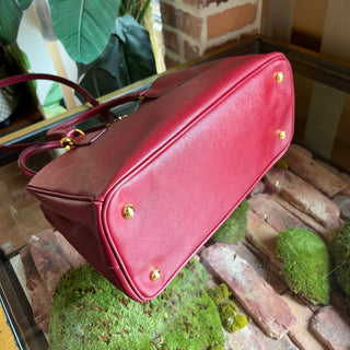 PRADA Saffiano Lux Red Leather 2-Way Tote Bag