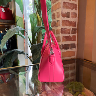 GIVENCHY Antigona Mini Hot Pink Smooth Calfskin Leather Top Handle Bag