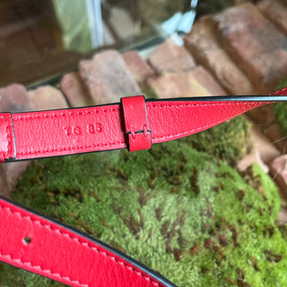VALENTINO GARAVANI Spike Rockstud Red Quilted Nappa Leather Belt Bag SZ85(S4/6)