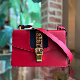 GUCCI Small Red Sylvie Shoulder Bag