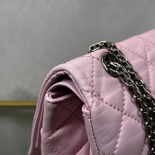 CHANEL Reissue Flap Bag 2.55 225 Pink Calfskin Quilted Shoulder Bag