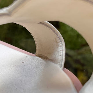 HERMES White Calfskin Leather Sandals SZ 38.5 (8.5 US)