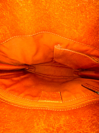 GUCCI Beige GG Canvas Orange Eclipse Crossbody