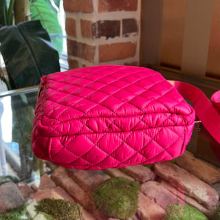 MZ WALLACE Quilted Pink Nylon Crossbody