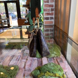 LOUIS VUITTON Multi Pochette Accessories Khaki Brown Monogram Coated Canvas Crossbody Bag