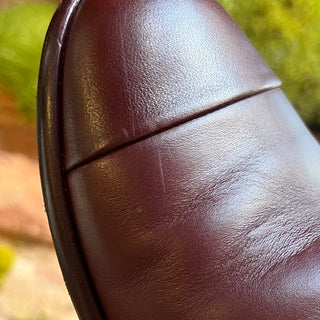 CHANEL CC Burgundy Leather Booties SZ 36.5 (US 6.5)