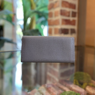 SALVATORE FERRAGAMO Taupe Leather Stud Wallet