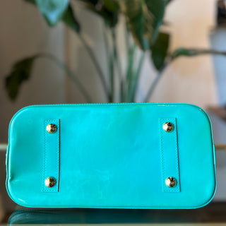 LOUIS VUITTON Monogram Vernis Alma Turquoise PM