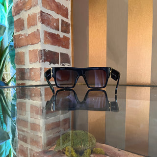 MIUMIU SMU 10W Black Acetate Square Sunglasses