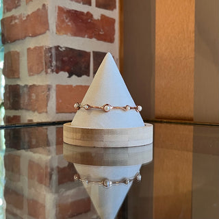 IPPOLITA Sterling Silver Rose Gold 10 Pearls Bangle