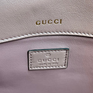 GUCCI 1955 Horsebit Small Pink Lizard Skin Shoulder Bag