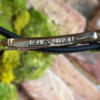 LOUIS VUITTON Damier Black Leather Reversible Belt SZ 120/48
