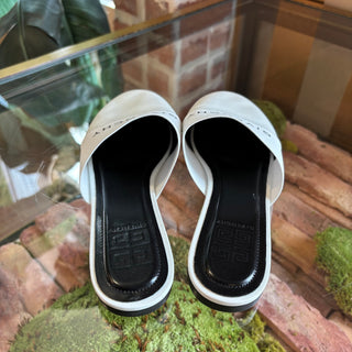 GIVENCHY White Slip On Mule Flats 36