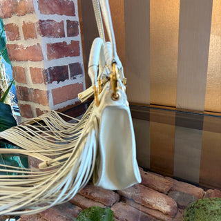 CHLOE White Fringe Mini Marcie