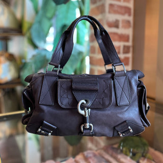 DIOR Rebelle Brown Leather Satchel Bag