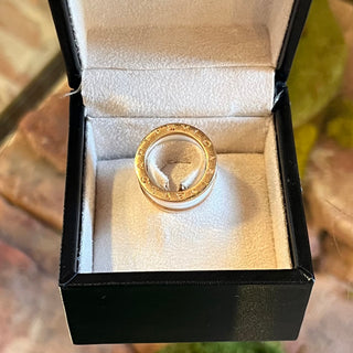 BVLGARI B.zero1 White/Rose Gold 18 KT Ring SZ 47 (US 4 1/4)