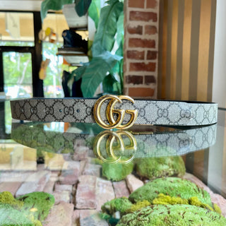 GUCCI Supreme Black GG Canvas Reversible Belt 110/44(16US)