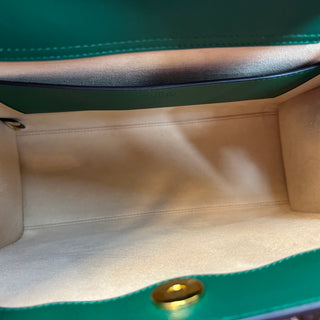 GUCCI Diana Small Green Grain Calfskin Leather Tote Bag