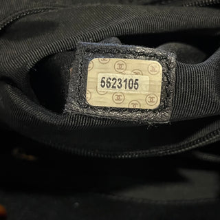 CHANEL Vintage Black Caviar Leather Tortoise CC Backpack Bag