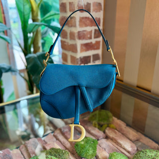 DIOR Blue Saddle Shoulder Bag