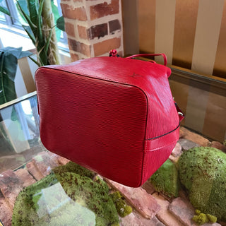 LOUIS VUITTON Noe Red Epi Leather Vintage Bucket Bag