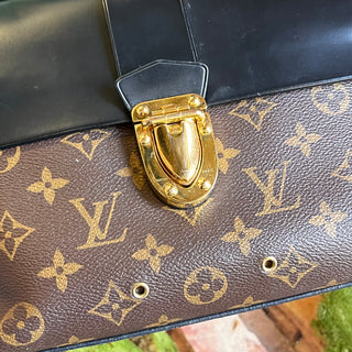 LOUIS VUITTON One Handle Noir Monogram Canvas Top Handle Bag