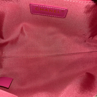 CHANEL Written In Chain Tweed Bowling Bag