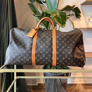 LOUIS VUITTON Keepall Bandouliere 60 Monogram Canvas Vintage Duffel Bag