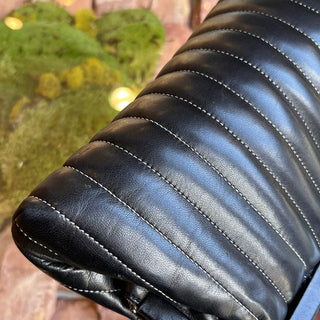 CHANEL Mademoiselle Lambskin Vertical Quilted Clutch