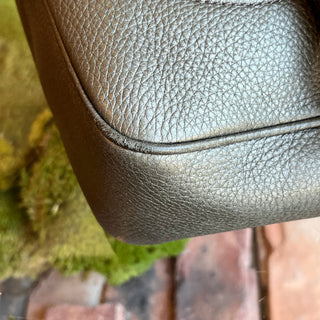 GUCCI Soho Disco Small Pewter Pebbled Leather Shoulder Bag