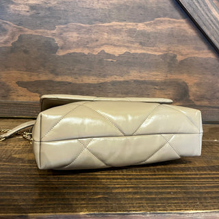 TORY BURCH Kira Diamond Quilt Beige Napa Leather Crossbody