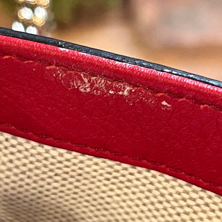 GUCCI Mini Red Pebbled Calfskin Leather Soho Crossbody