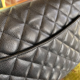 CHANEL Maxi Single Flap Black Caviar Shoulder Bag