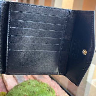 MCM Kisslock Small White Black Vintage Wallet