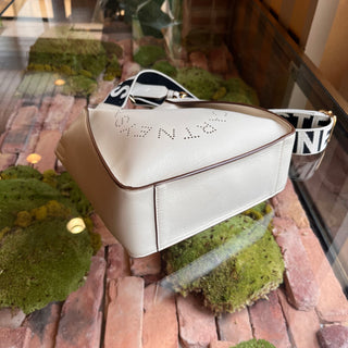 STELLA MCCARTNEY Logo Crossbody Smooth Alter Mat Vegan Leather Perforated Crossbody Bag